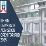 Sikkim University Admission Open For PhD 2025